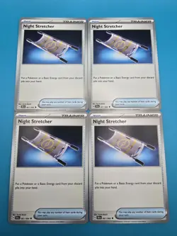 4x Night Stretcher 061/064 Scarlet & Violet Shrouded Fable Pokemon Playset - Image 1