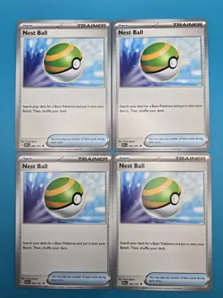 [4x Playset] Nest Ball 084/091 Sv: Paldean Fates Pokemon TCG - Image 1