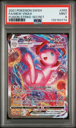 Pokemon Fa/Mew Vmax #269 2021 Pokemon Sword & Shield Fusion Strike PSA 9 - Image 1