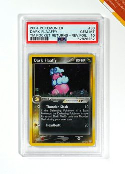 Pokemon PSA 10 Dark Flaaffy #33 Rev Foil EX Team Rocket's Returns 2004 English - Image 1
