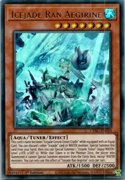 Yugioh Icejade Ran Aegirine CYAC-EN010 1st Edition Ultra Rare NM - Image 1