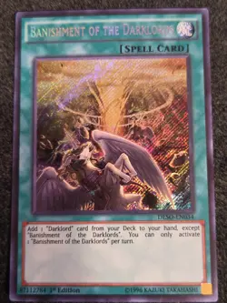 Yugioh! NM Banishment of the Darklords - DESO-EN034 - Secret Rare - 1st Edition - Image 1