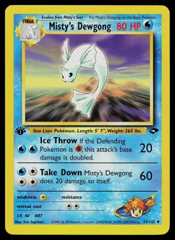 Pokemon Card - Misty's Dewgong Gym Challenge 54/132 Uncommon 1st Edition - Image 1