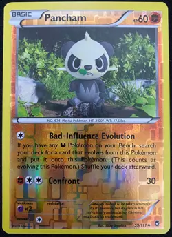 Pancham 59/111 XY Furious Fists | Reverse Holo | LP | Pokemon Trading Card TCG - Image 1