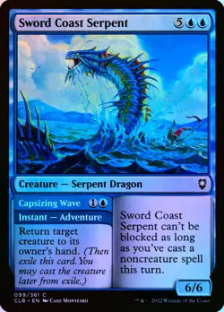 Sword Coast Serpent // Capsizing Wave - Foil - MTG Cards Shop - Image 1
