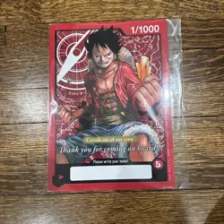 One Piece Luffy Promo Original Crew Certificate Jumbo Oversized Card 1/1000 - Image 1