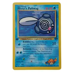 Misty’s Poliwag 89/132 Gym Heroes Pokemon Card Vintage WOTC - Image 1