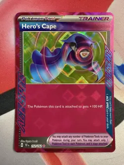 Hero's Cape 152/162 - Temporal Forces - Ace Spec Trainer Pokemon Card - Image 1