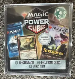 P-6 2021 MJ Holding Magic the Gathering POWER CUBE 3 packs/2 promo cards/1 bonus - Image 1