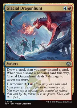 Glacial Dragonhunt Foil (188) Tarkir: Dragonstorm TDM MTG Magic - Image 1