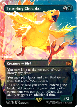 Traveling Chocobo (Borderless) - 0406 - Final Fantasy MTG - NM/M - Image 1