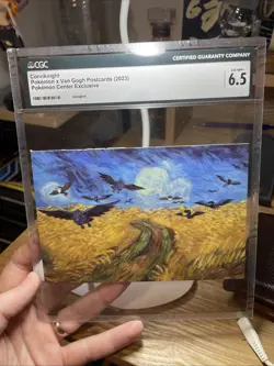 CGC 6.5 CORVIKNIGHT POSTCARD-MUSEUM EXCLUSIVE POKEMON X VAN GOGH POSTCARD 2023 - Image 1
