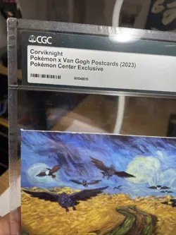 CGC 6.5 CORVIKNIGHT POSTCARD-MUSEUM EXCLUSIVE POKEMON X VAN GOGH POSTCARD 2023 - Image 4