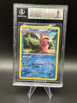 BGS 9 2012 POKEMON BLACK & WHITE DARK EXPLORERS 24 SLOWBRO REVERSE FOIL (POP 1) - Image 1