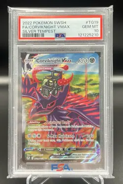 2022 Pokemon Silver Tempest Corviknight VMAX TG19/TG30 PSA 10 - Image 1