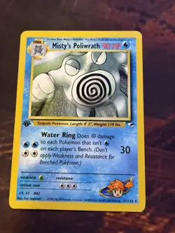 Misty's Poliwrath Gym Heroes Rare Pokemon 031/132 1st Edition - Image 1