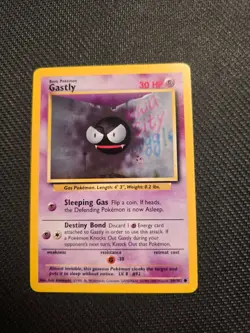 Vintage Gastly 50/102 Pokemon Base Set 1999-2000 4th Printing - Image 1