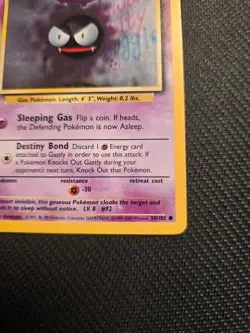 Vintage Gastly 50/102 Pokemon Base Set 1999-2000 4th Printing - Image 2