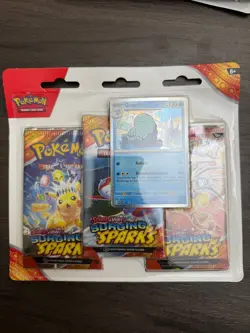 Pokemon TCG Scarlet & Violet Surging Sparks 3 Pack Blister Quagsire Factory SEAL - Image 1
