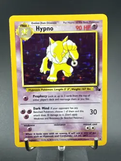Pokemon TCG Hypno Fossil 8/62 Holo Unlimited Holo Rare - Image 3