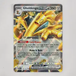Gholdengo ex 139/182 SV04: Paradox Rift Double Rare Holo Pokemon TCG NM/M 2023 - Image 1