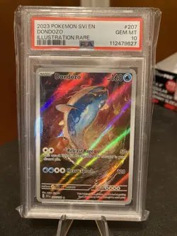 2023 POKEMON SVI EN-SCARLET & VIOLET ILLUSTRATION RARE #207 DONDOZO PSA 10 - Image 1