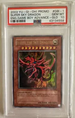 Yu-Gi-Oh! Slifer The Sky Dragon GBI-001 Gold God PSA 10 Gem Mint - Image 1