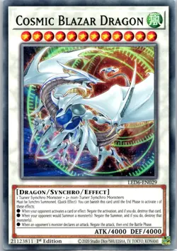 Cosmic Blazar Dragon LED6-EN029 Common Legendary Duelists: Magical Hero NM - Image 1