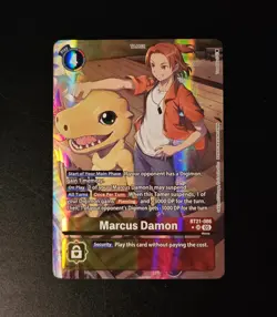 Digimon Card Game Marcus Damon (Alternate Art) BT21-086 SR Foil NM - Image 1