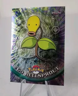 Bellsprout #69 - Pokemon Chrome Topps Series 1 Card *NM* Holo - Image 2