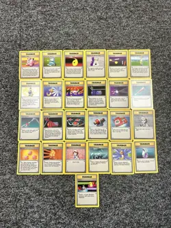 Base Set Unlimited Pokemon Trainer Cards #70-#95 Complete Set Good Condition - Image 1