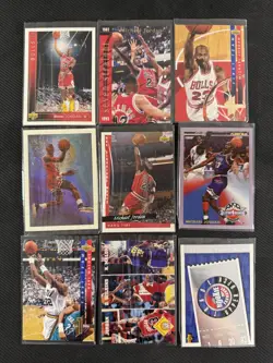 NBA Cards x9 Michael Jordan Upper Deck Hoops Chicago Bulls Fleer 93-94 - Image 1