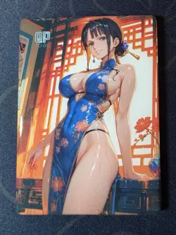 Goddess Story Blue Qipao Robin Ultra Preimium Thick Card Waifu Doujin One Piece - Image 1