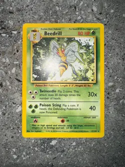 Pokemon TCG Cards Beedrill 17/102 Base Set Rare EXC - Image 3