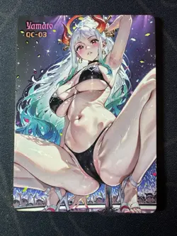 Goddess Black Bikini Yamato Preimium Thick Card Waifu Doujin One Piece Full Art - Image 1