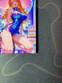 Goddess Nami Maiden Preimium Thick Card Dancing Waifu Doujin One Piece Full Art - Image 4