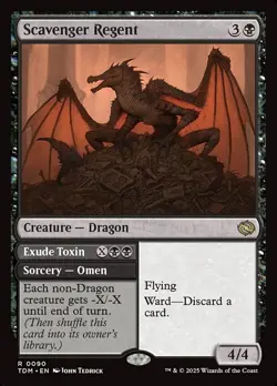Scavenger Regent // Exude Toxin (090) Tarkir: Dragonstorm TDM MTG Magic - Image 1