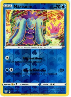 Pokemon TCG Mareanie 051/189 Swsh03: Darkness Ablaze Reverse Holo - Image 1