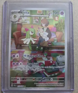 Pokemon TCG Kirlia 212/198 Scarlet & Violet Base Set Illustration Rare Full Art - Image 1