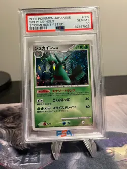 PSA 10 Sceptile #005 Stormfront 1st Ed Japanese Pokemon 2008 - Image 1