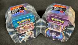 POKEMON 2017 SPRING TIN Legends of Alola Tins BOTH SOLGALEO GX & LUNALA GX NICE! - Image 5
