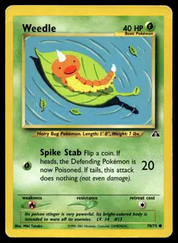 WEEDLE 70/75 COMMON NEO DISCOVERY POKEMON - Image 1