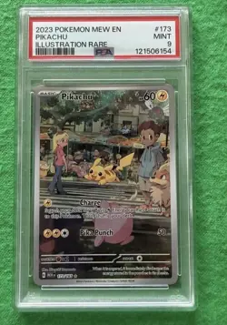 Pikachu 173/165 SV2a 151 Pokemon Mew En English Illustration Rare PSA 9 - Image 1