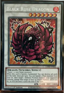 Yu-Gi-Oh! TCG Black Rose Dragon L5DD-ENS02 Secret Rare 1st Edition Near Mint - Image 1