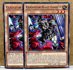 2x Gladiator Beast Samnite [MZTM-EN069] Rare 1st Edition Mint Yu-Gi-Oh! Cards - Image 1