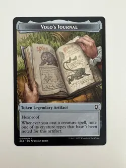 Volo’s Journal Token MTG Magic the Gathering Card NM Near Mint CLB - Image 1