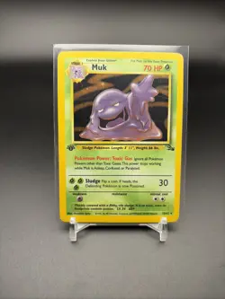 Pokemon Card Muk 13/62 Fossil Set 1st Edition Holo Foil NM - Image 1