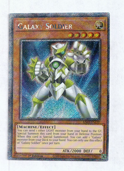 Yugioh Yu-Gi-Oh! Galaxy Soldier RA04-EN219 1st edition Platinum Secret Rare Card - Image 1