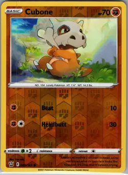 Cubone 069/163 Reverse Holo SWSH05: Battle Styles - Pokemon Card - NM - Image 1