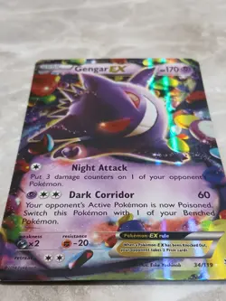Pokemon TCG Gengar EX 34/119 Phantom Forces Ultra Rare Card - Image 2